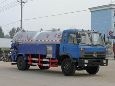 Dongfeng 153 sewage suction and cleaning truck